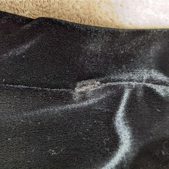 Vintage 1990's Deep Black Velour 3 Button Jacket - Picture 5 of 10